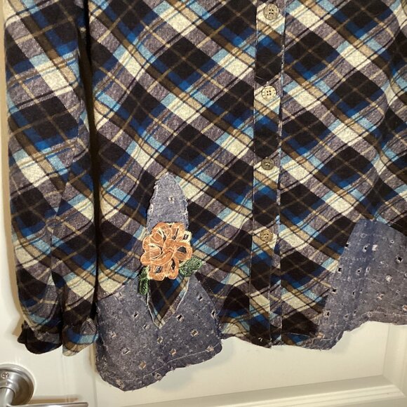 Simply Couture Women's Cotton Blend Button Down Shirt Size XL Western Cowboy - Picture 5 of 8